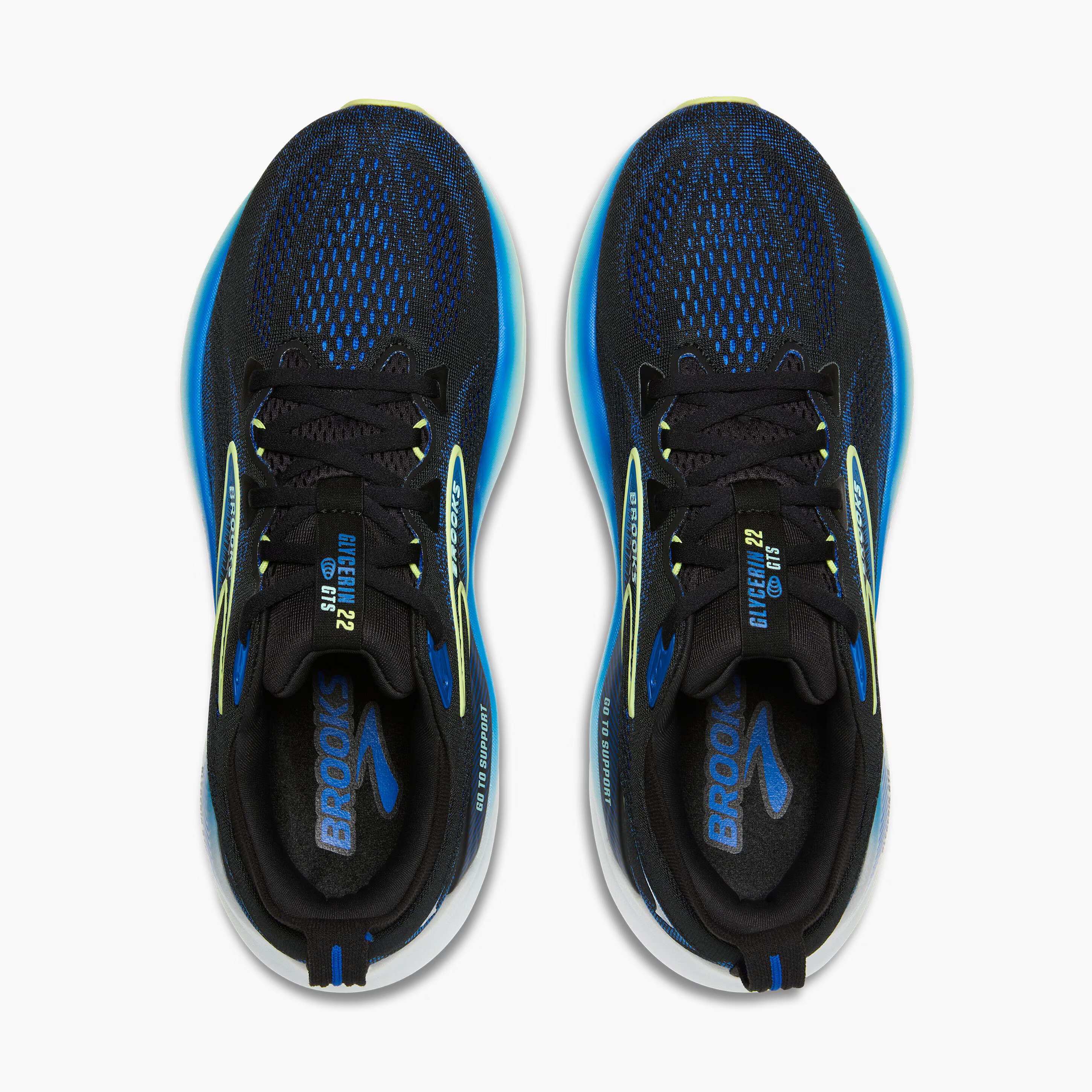 Brooks Glycerin GTS 22 Black Cobalt Men\'s Size 8 Running Shoes 1104461D002‎ Men main image 2