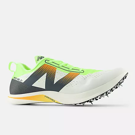 New Balance UNISEX FUELCELL MD-X V3 F White/BleachedLimeGlo/HotMango