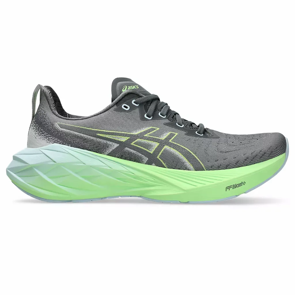 ASICS　nobavlast4 ASICS Novablast 4 Paris Cool Matcha Safety Yellow Men's