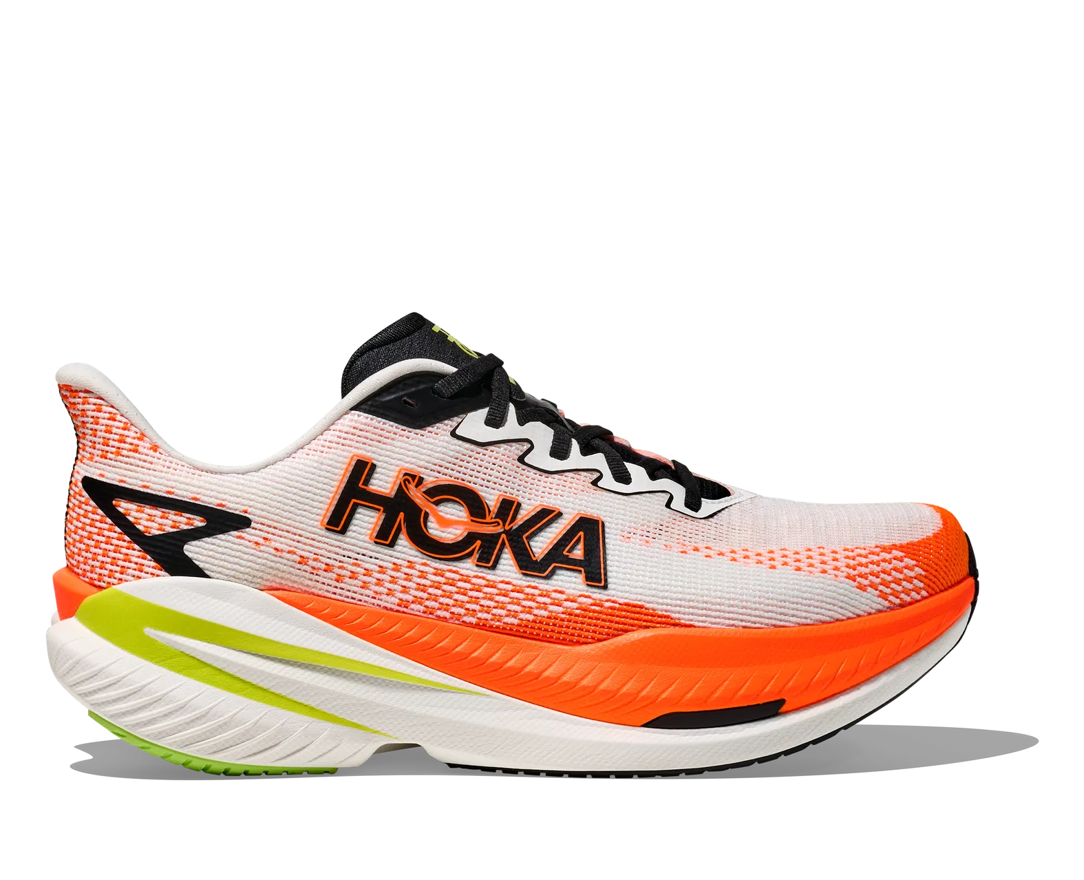 Hoka MEN'S MACH X 3 WNG White/NeonTangerine